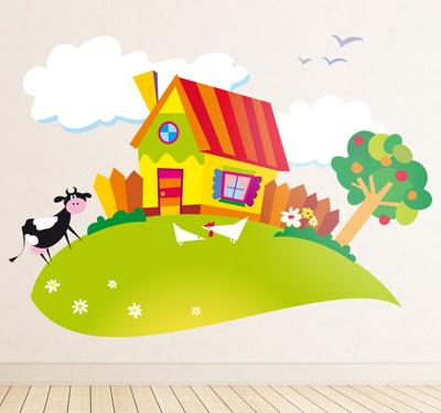 Sticker kinderen boerderij dieren