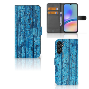 Samsung Galaxy A05s Book Style Case Wood Blue