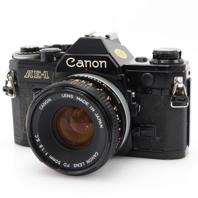Canon AE-1 zwart + FD 50mm f/1.8 S.C. occasion