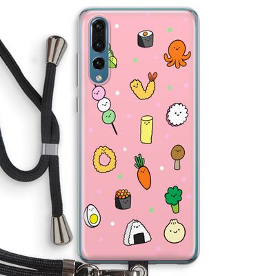 Happy bento friends: Huawei P20 Pro Transparant Hoesje met koord
