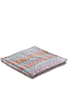 Missoni Home serviette de plage à logo imprimé - Bleu