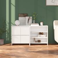 2 st Dressoirs bewerkt hout wit