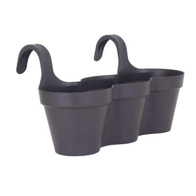 ARTEVASI Bloempot voor balkon Capri Individ - 30,5 x 54 x H 28 cm - 11 L - Antracietgrijs