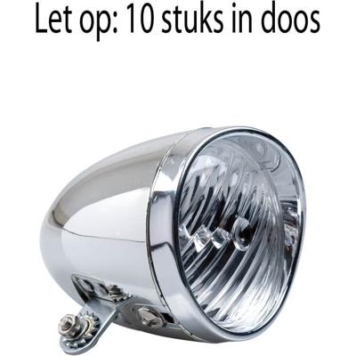 Simson Batterij koplamp classic - chroom (10 stuks in