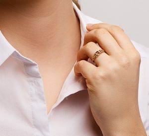 TFT Ring Schakelmotief Geelgoud