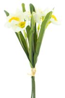 Narcissus bundle X3 green/cream 30 cm kunstbloemen - Nova Nature