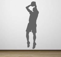 Sticker Schaduw Basketballer - thumbnail