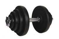 RS Sports Dumbellset l Halterset met gewichten l Totaal 20 kg l 1 stang