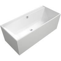 Villeroy & Boch Collaro Bad - 180x80cm - inbouw - rechthoek - met badwaste chrome - zonder panelen - wit UBA180COR2DV-01 - thumbnail