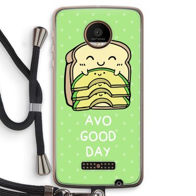 Avo Good Day: Motorola Moto Z Force Transparant Hoesje met koord