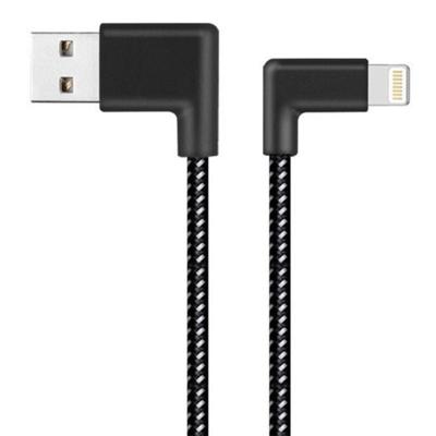 2m 2A USB to 8 Pin Nylon Weave Style Double Elbow Data Sync Charging Cable For iPhone XR / iPhone XS MAX / iPhone X & XS / iPhone 8 & 8 Plus / iPhon