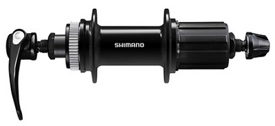 Shimano fh-qc400 cassettenaaf centerlock 8-11 speed 135/32 zwart