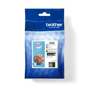 Brother Inktcartridge LC-424VAL Origineel Combipack Zwart, Cyaan, Magenta, Geel LC424VAL