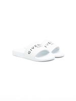 Givenchy Kids claquettes à logo imprimé - Blanc