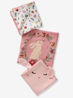 Set van 3 luiers in katoenen gaas LAPIN ENCHANTÉ veel roze Set van 3 luiers in katoenen gaas LAPIN ENCHANTÉ veel roze