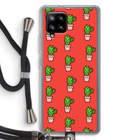 Mini cactus: Samsung Galaxy A42 5G Transparant Hoesje met koord