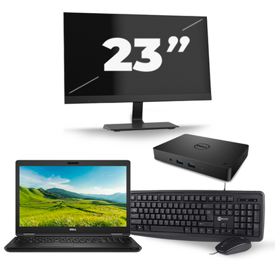 Dell Latitude 5580 - Intel Core i5-6e Generatie - 15 inch - 8GB RAM - 256GB SSD - Windows 11 + 1x 23 inch Monitor