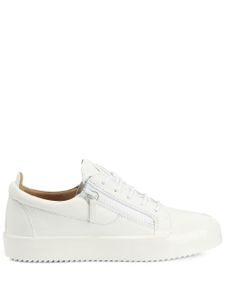 Giuseppe Zanotti baskets zippées Frankie en cuir - Blanc