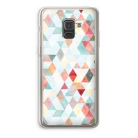 Gekleurde driehoekjes pastel: Samsung Galaxy A8 (2018) Transparant Hoesje