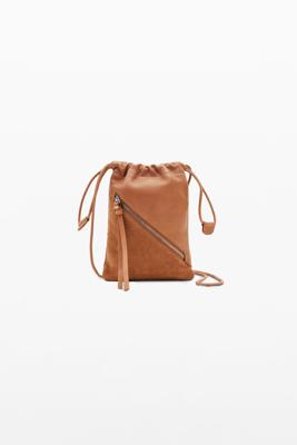 Leren portemonnee/telefoontasje - BROWN - U Leren portemonnee/telefoontasje - BROWN - U