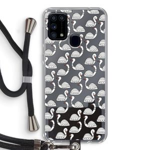 Zwanen: Samsung Galaxy M31 Transparant Hoesje met koord
