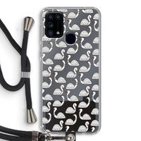 Zwanen: Samsung Galaxy M31 Transparant Hoesje met koord