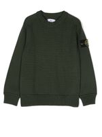 Stone Island Junior pull en maille à logo - Vert - thumbnail