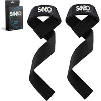 Sanbo Lifting Straps Set 2 Stuks - 100% Katoen - Powerlifting - Krachttraining - Gym - Fitness Accessoires - Wrist Wraps - thumbnail