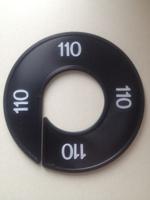 Maatring zwart/wit 110