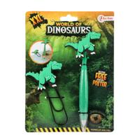 Toi-Toys Dinosaurus mega paperclip met pen
