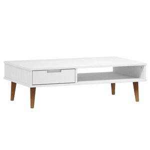 The Living Store MOLDE Salontafel - 100 x 55 x 31 cm - Massief grenenhout