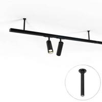 QAZQA Ophanging rail zwart 10,6cm 1-fase - Iconic