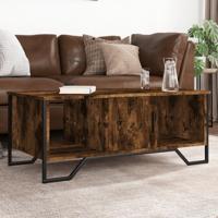 Salontafel 100x51x40 cm bewerkt hout gerookt eikenkleurig