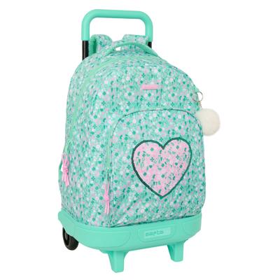 Schoolrugzak met Wielen Safta Cuore Munt 33 x 45 x 22 cm