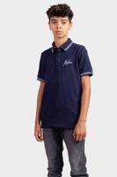 Malelions Signature Polo Kids Blauw - Maat 128 - Kleur: DonkerblauwLichtblauw | Soccerfanshop - thumbnail