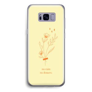 No rain no flowers: Samsung Galaxy S8 Transparant Hoesje