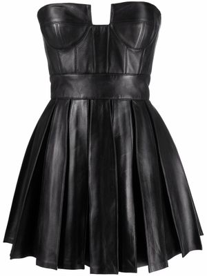 Balmain robe courte à découpes - Noir