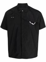 HELIOT EMIL chemise matelassée à logo imprimé - Noir