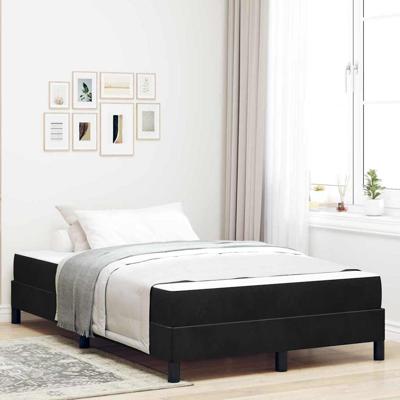 Boxspringbed met matras Zwart 120 x 190 cm Fluweel