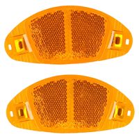 Spaakreflectoren/fietsreflectoren oranje 2x stuks   - - thumbnail