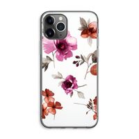 Geschilderde bloemen: iPhone 11 Pro Max Transparant Hoesje