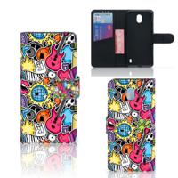 Nokia 1 Plus | Wallet Case | met Pasjes | Punk Rock