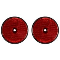 Benson Reflector - 2x - rood - schroefbevestiging - 60 mm - rond