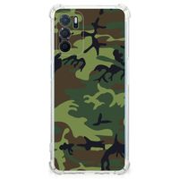 OPPO A16 | A16s | A54s Doorzichtige Silicone Hoesje Army Dark - thumbnail