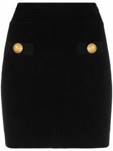 Balmain minijupe à boutons décoratifs - Noir