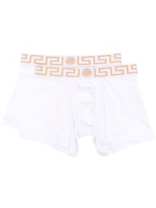 Versace lot de deux boxers La Greca - Blanc