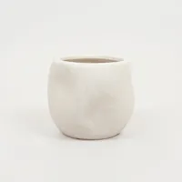 Lisboa organische bloempot voor binnen 20X20X18CM wit