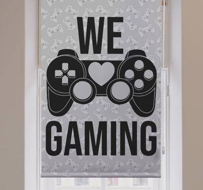 Nerd rolgordijn We houden van gamen