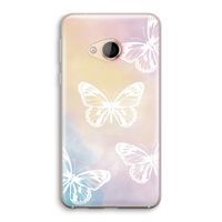White butterfly: HTC U Play Transparant Hoesje