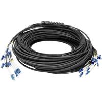 Digitus DK-2A33CU100BK-BBB Glasvezel Optische vezel Aansluitkabel [12x LC-/UPC-stekker - 12x LC-/UPC-stekker] 9/125 µ Singlemode OS2 100 m